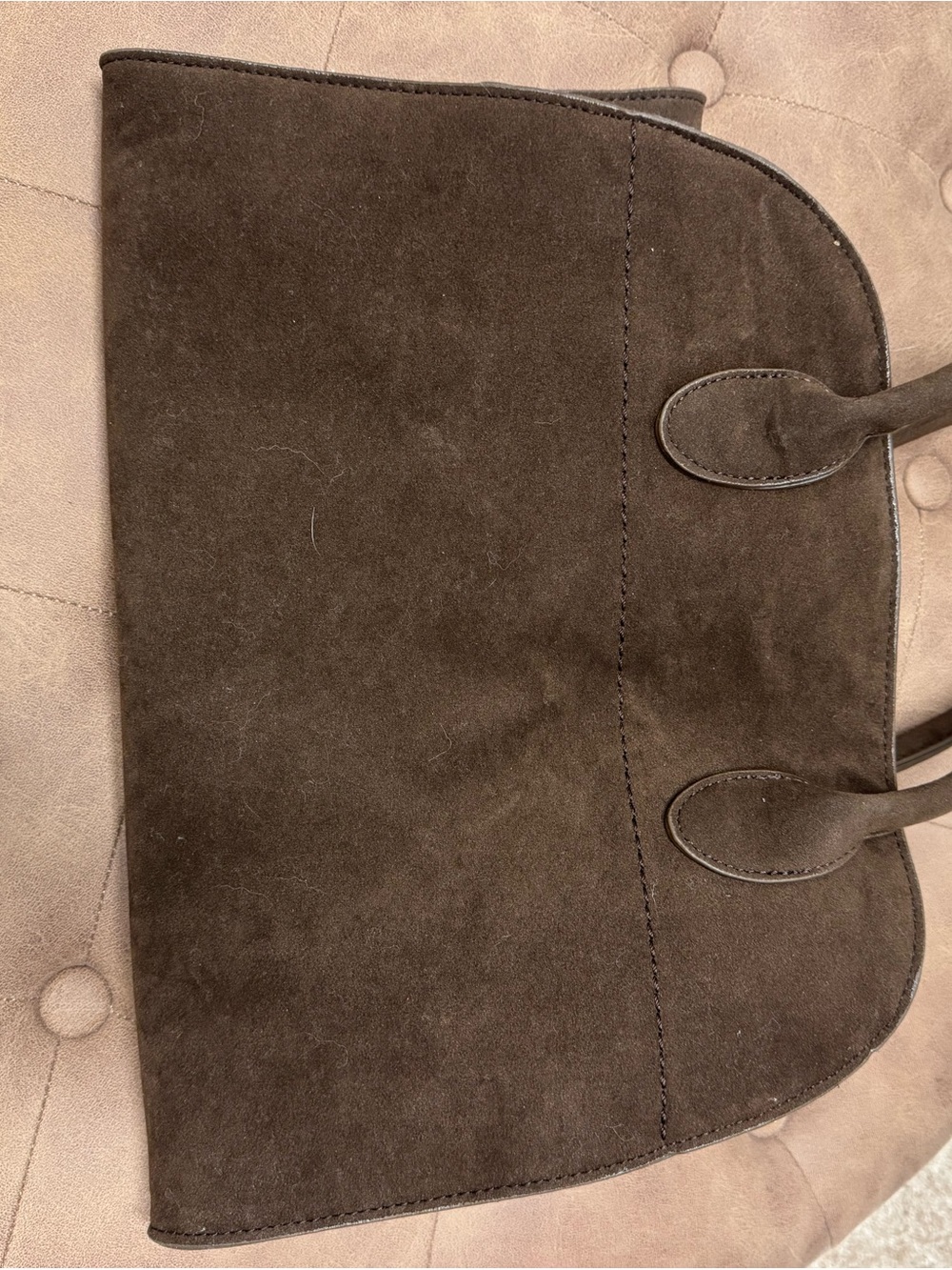 Everyday Suede Tote Bag - Dark Brown Women's Shoulder Tote